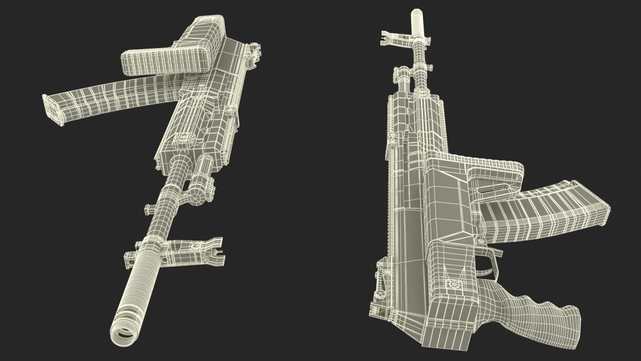 3D Kalashnikov AK-12 2011 with Folded Buttstock New model