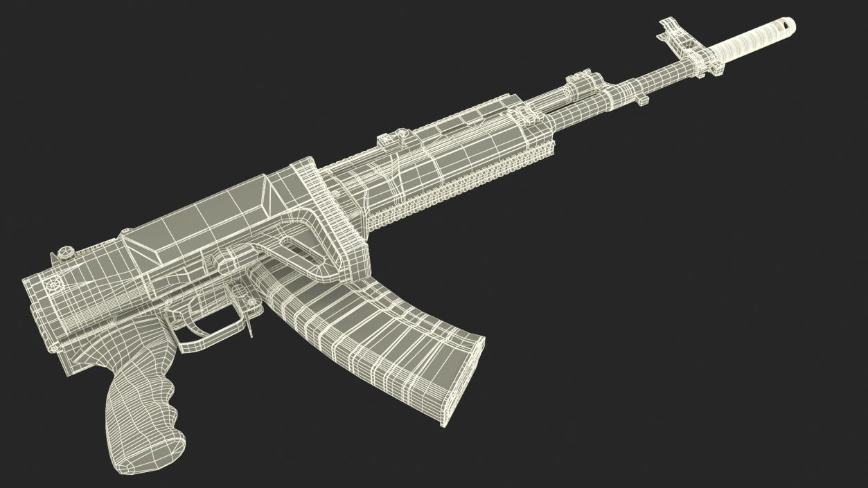 3D Kalashnikov AK-12 2011 with Folded Buttstock New model