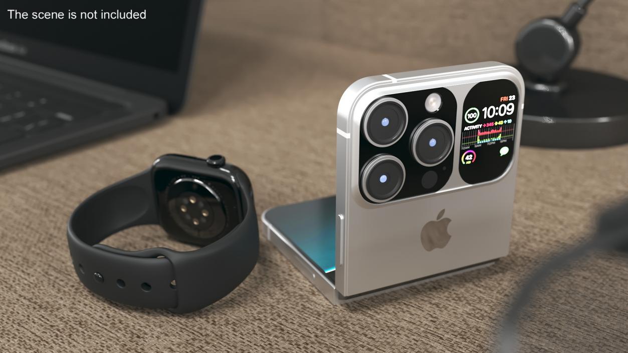 Apple iPhone Flip with Apple Watch 3D model