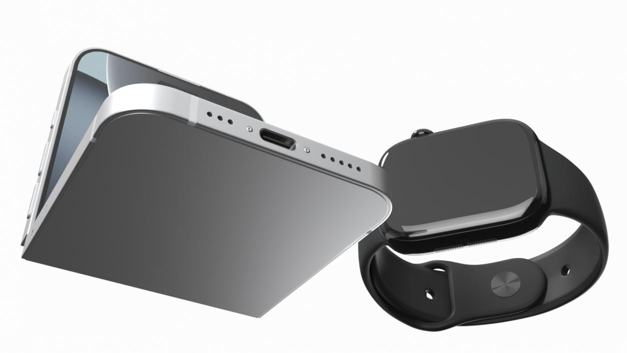 Apple iPhone Flip with Apple Watch 3D model