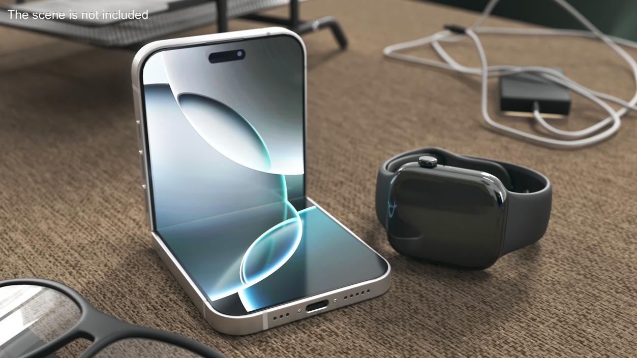 Apple iPhone Flip with Apple Watch 3D model