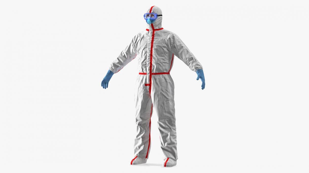 Disposable Chemical Protective Coverall 3D model