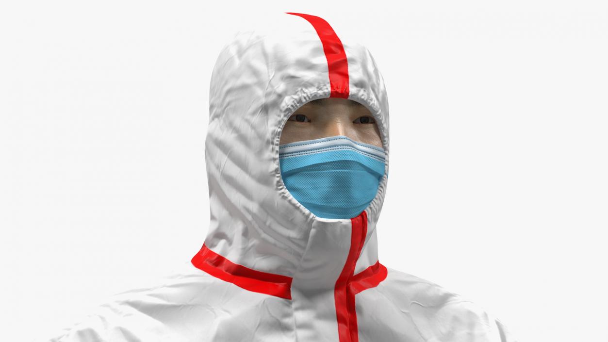 Disposable Chemical Protective Coverall 3D model