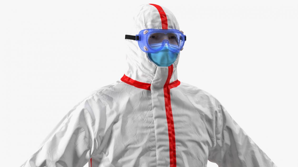 Disposable Chemical Protective Coverall 3D model