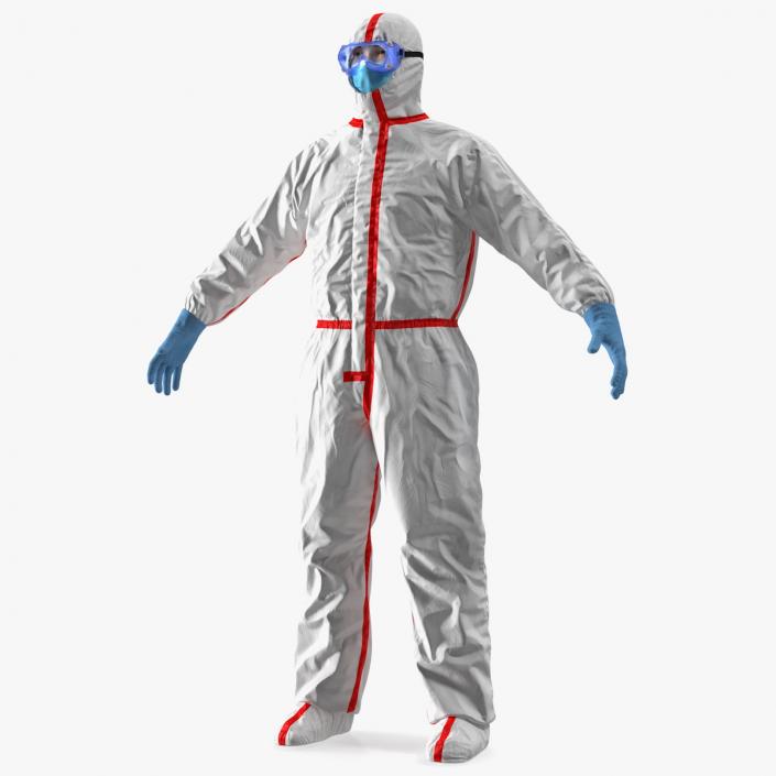 Disposable Chemical Protective Coverall 3D model