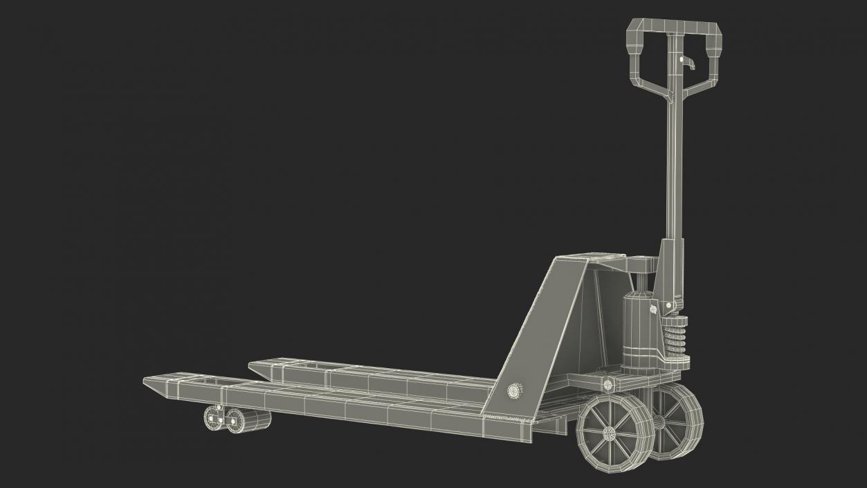 3D Premium Hand Brake Pallet Jack Rigged for Cinema 4D