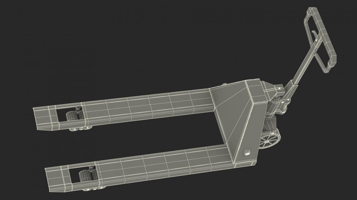 3D Premium Hand Brake Pallet Jack Rigged for Cinema 4D