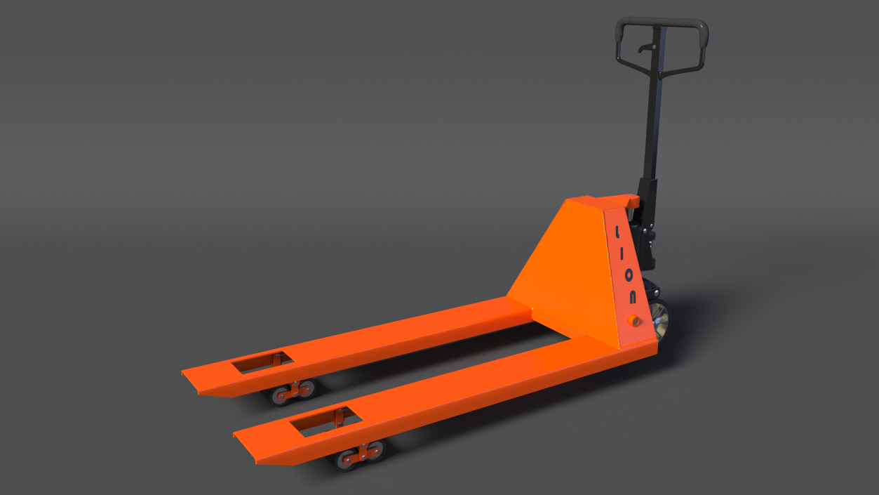 3D Premium Hand Brake Pallet Jack Rigged for Cinema 4D