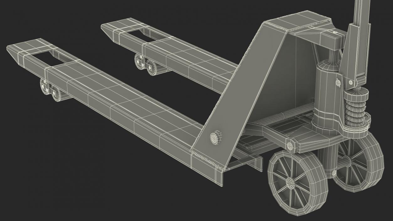 3D Premium Hand Brake Pallet Jack Rigged for Cinema 4D