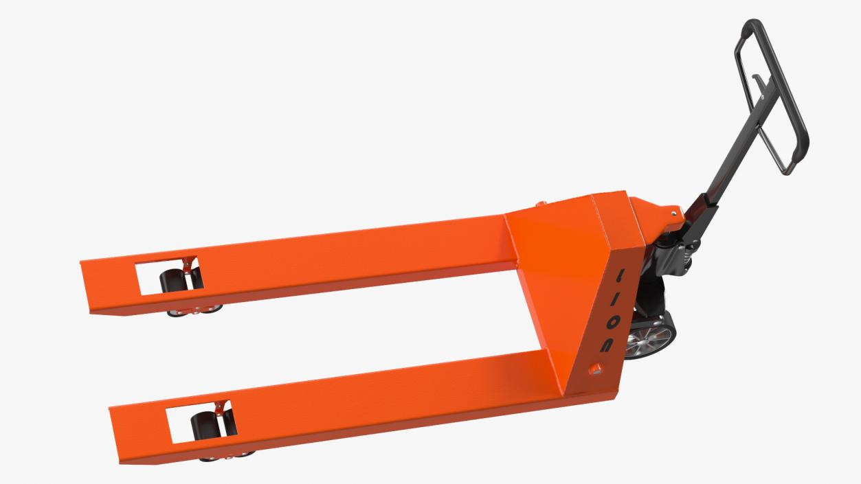 3D Premium Hand Brake Pallet Jack Rigged for Cinema 4D