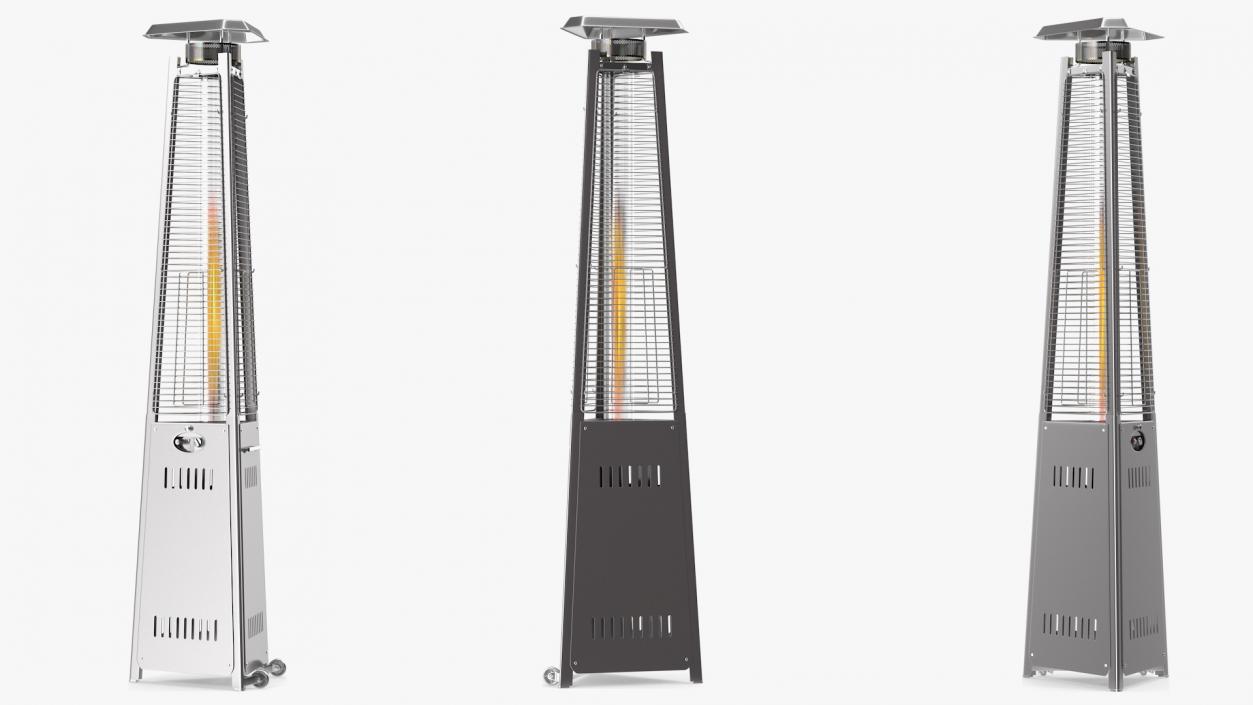 3D Outdoor Pyramid Patio Heater On