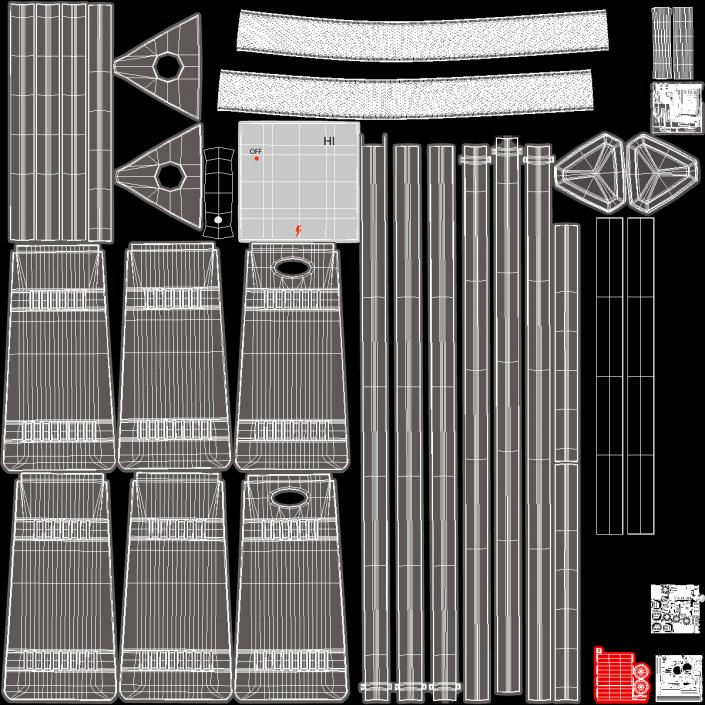 3D Outdoor Pyramid Patio Heater On