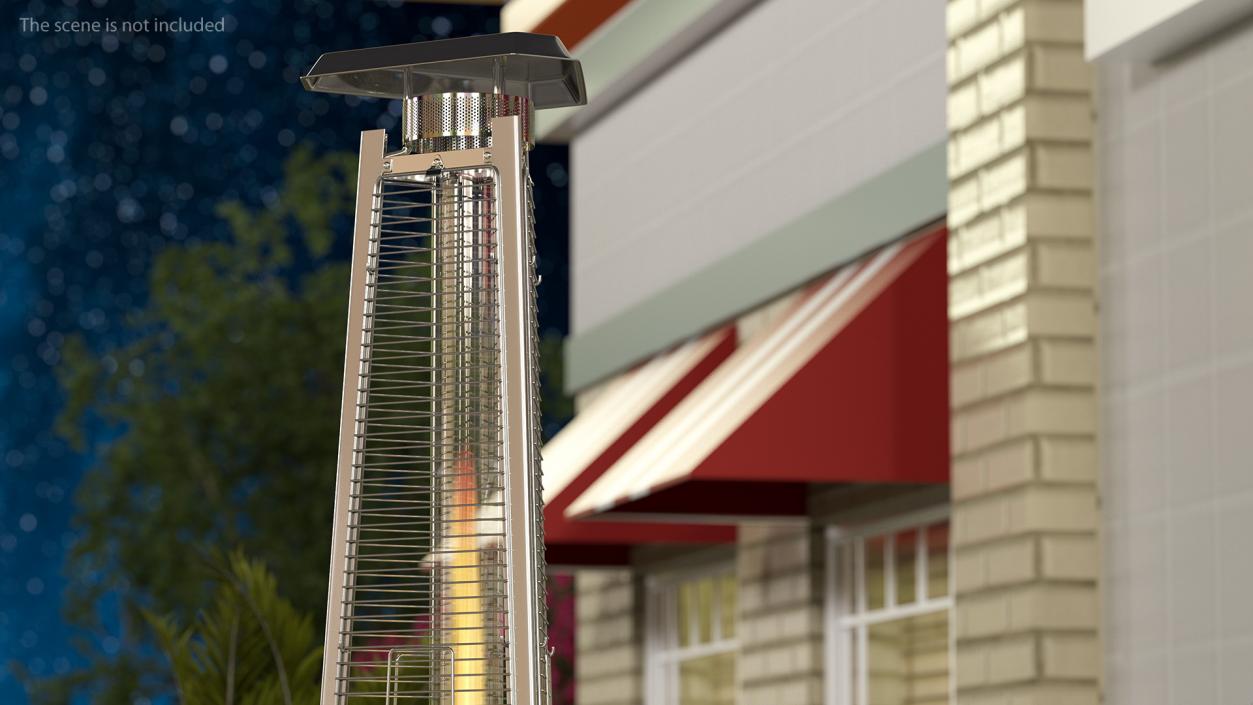 3D Outdoor Pyramid Patio Heater On