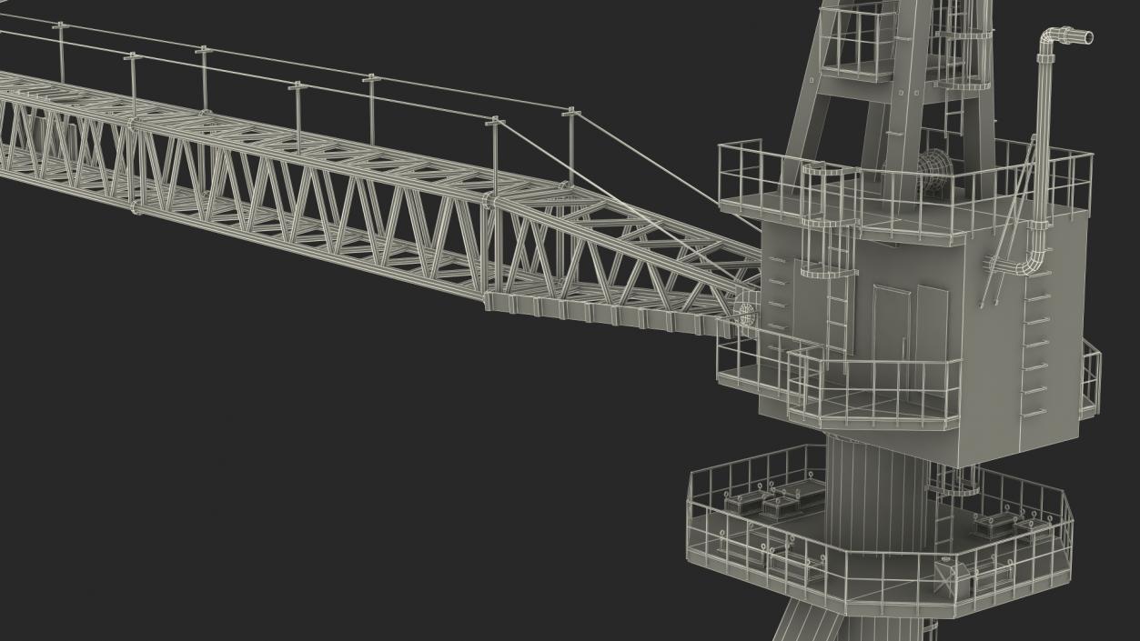 Industrial Arrow Crane 3D