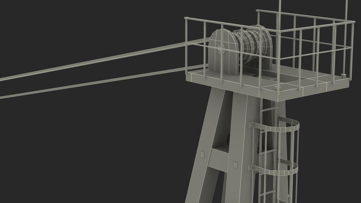 Industrial Arrow Crane 3D