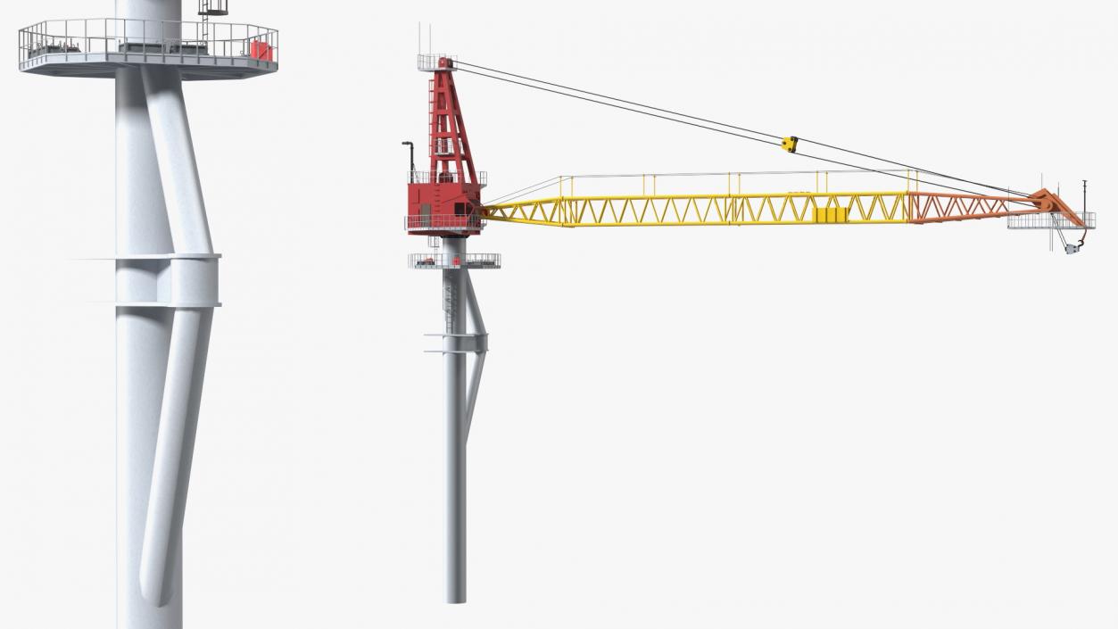 Industrial Arrow Crane 3D