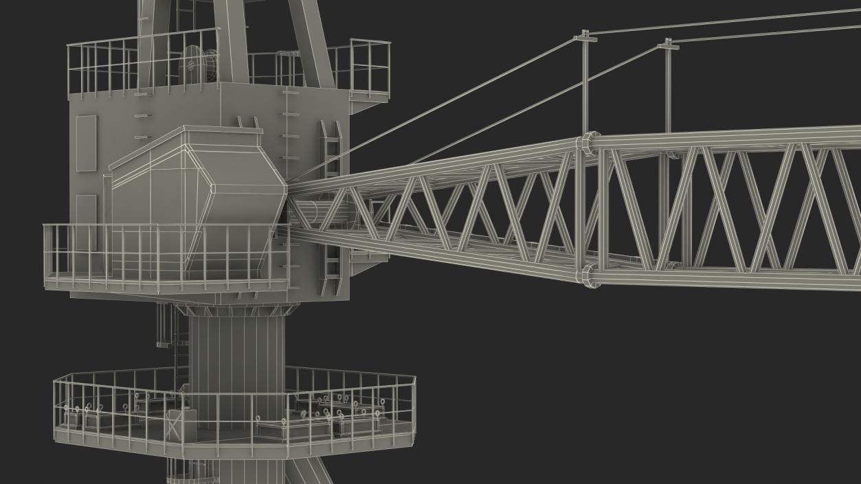 Industrial Arrow Crane 3D