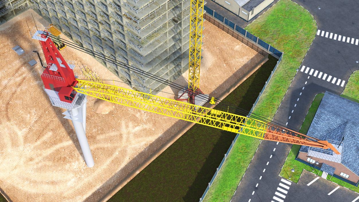 Industrial Arrow Crane 3D