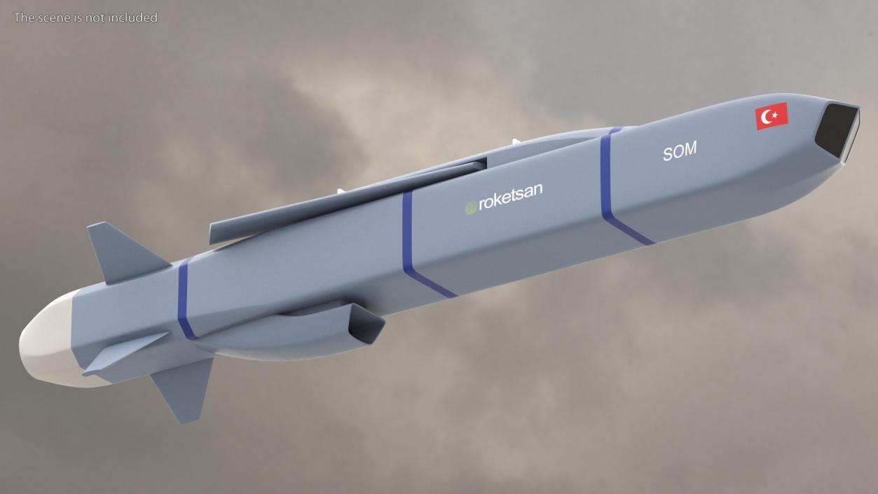 3D model Rocketsan SOM-J Cruise Missile