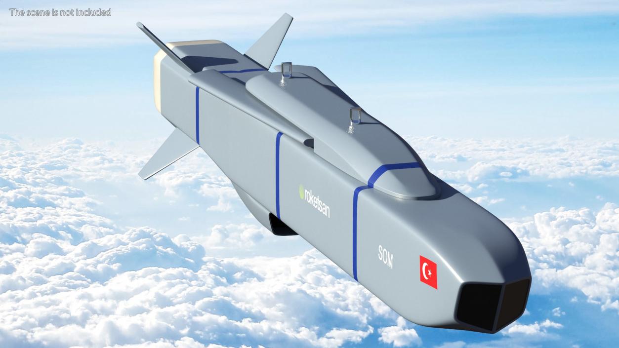 3D model Rocketsan SOM-J Cruise Missile