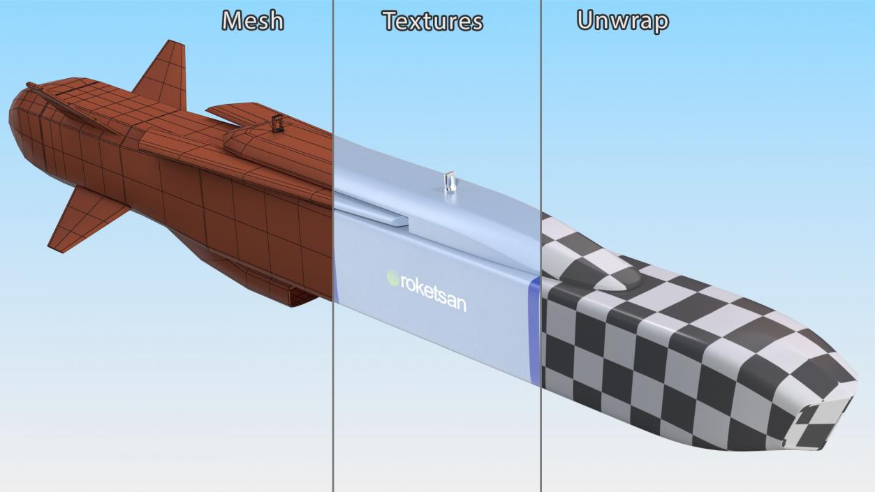 3D model Rocketsan SOM-J Cruise Missile