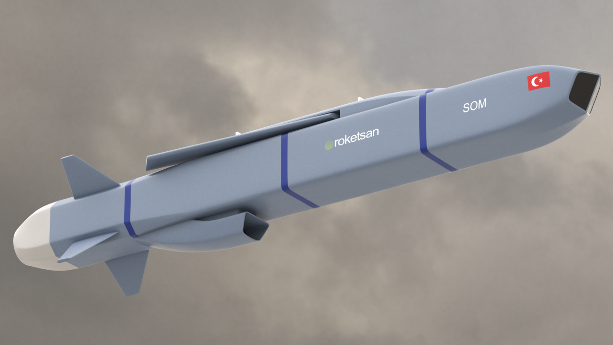 3D model Rocketsan SOM-J Cruise Missile