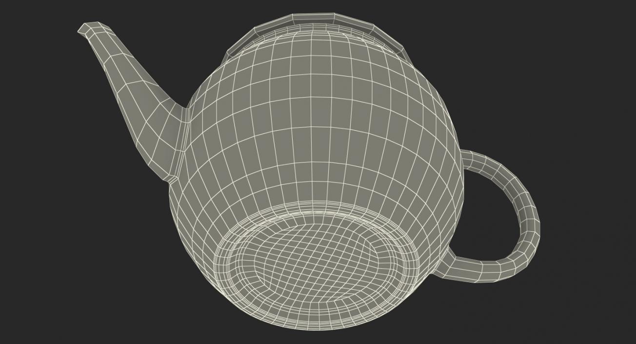 3D model Transparent Empty Glass Teapot