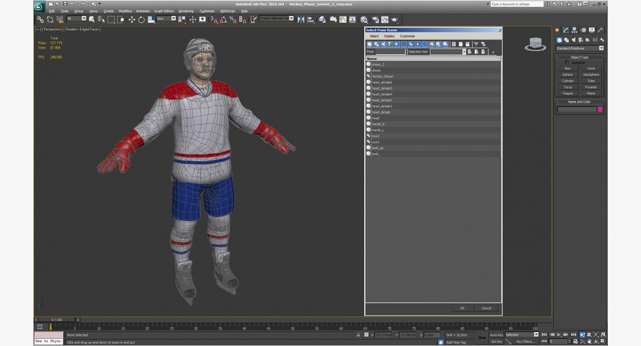 3D Hockey Player Generic 5 model