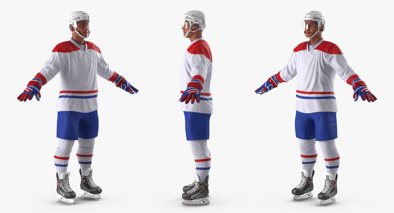 3D Hockey Player Generic 5 model