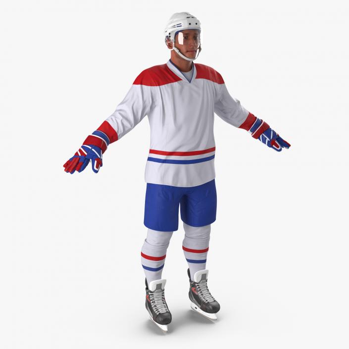 3D Generic Hockey Players Collection model