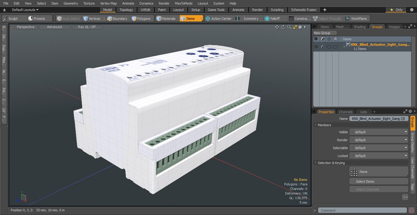 KNX Blind Actuator Eight Gang 3D model