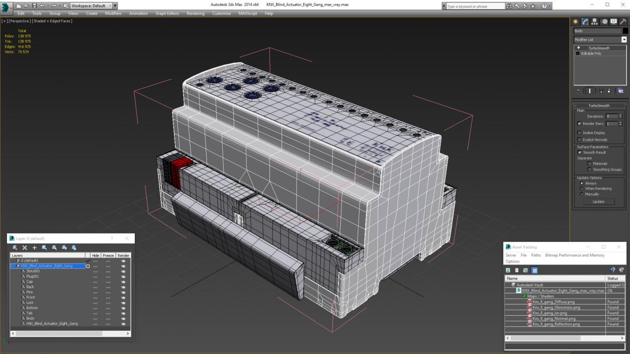 KNX Blind Actuator Eight Gang 3D model