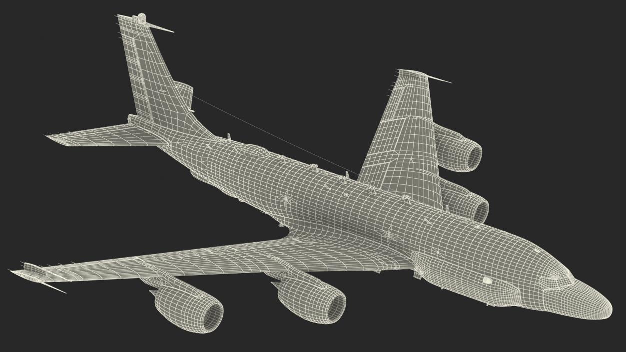 3D model Boeing RC-135 Large Reconnaissance Aircraft Flight