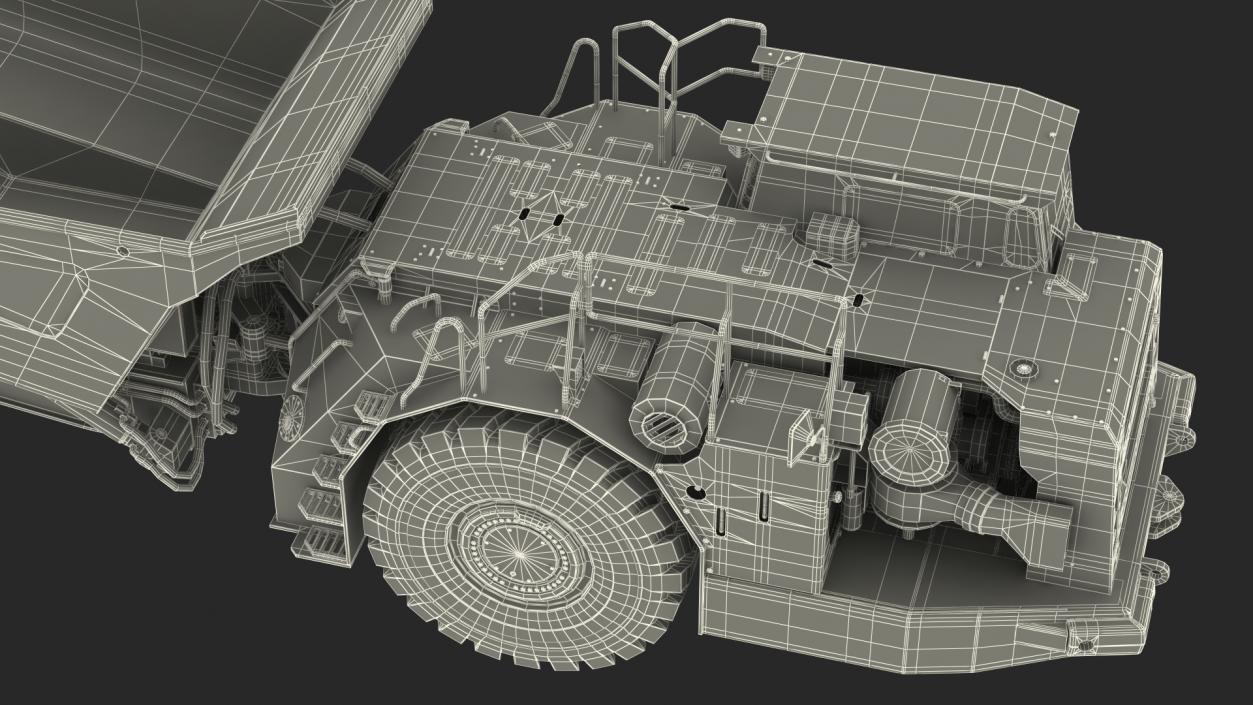 3D Underground Mining Truck Rigged