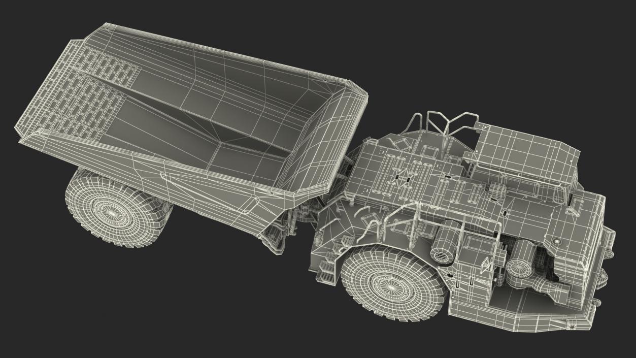 3D Underground Mining Truck Rigged