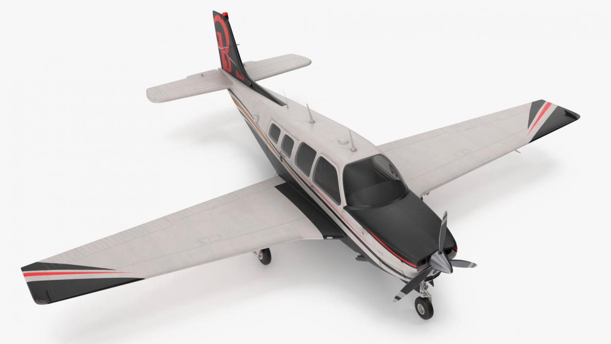 3D Beechcraft Bonanza Airplanes in Hangar model