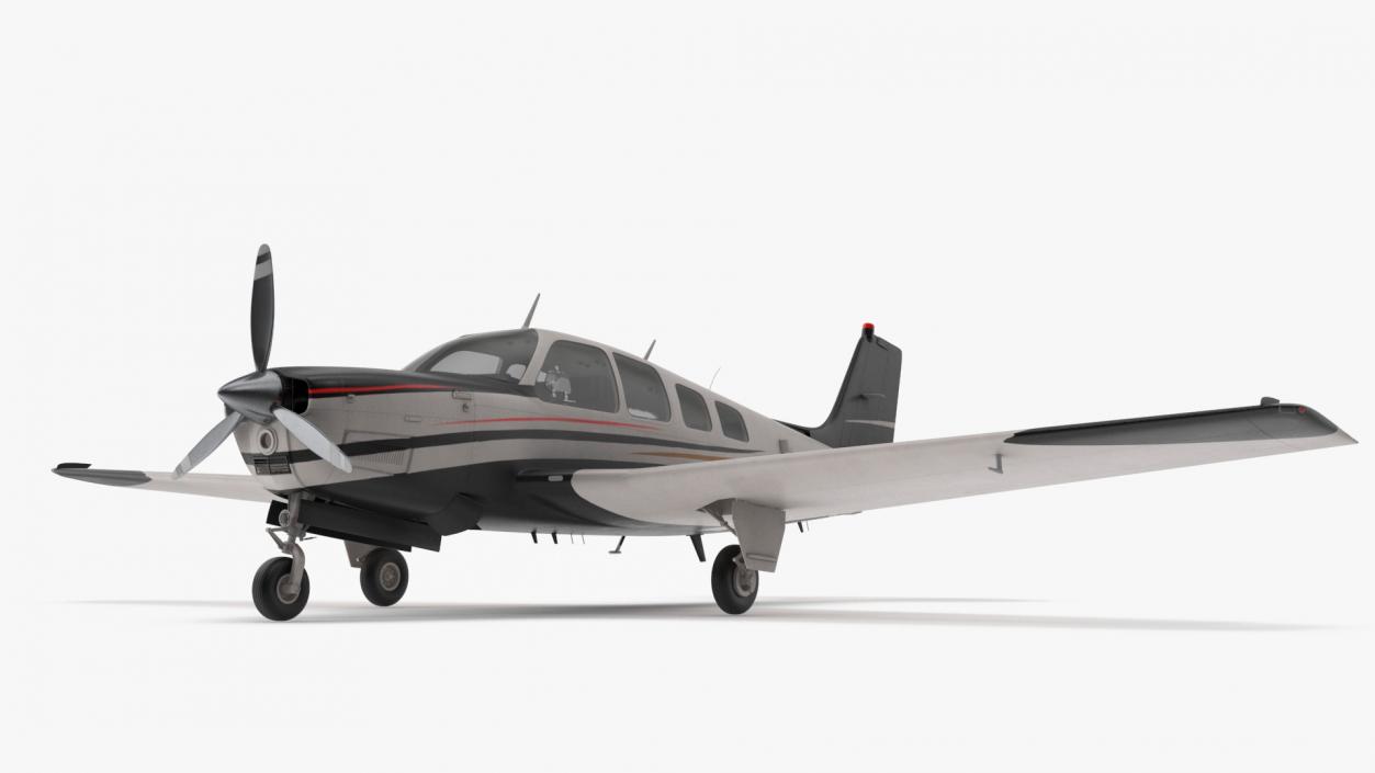 3D Beechcraft Bonanza Airplanes in Hangar model