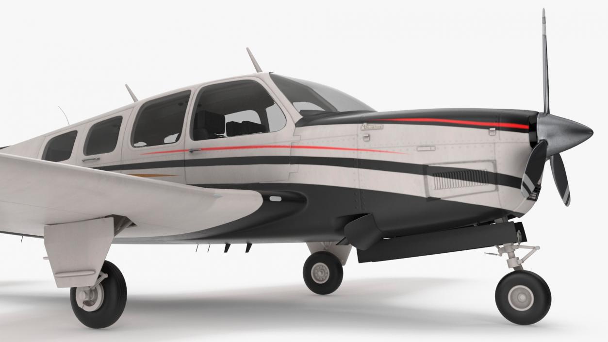 3D Beechcraft Bonanza Airplanes in Hangar model