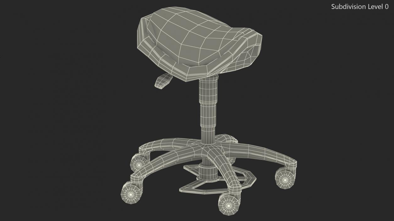 Dental Saddle Stool 3D model