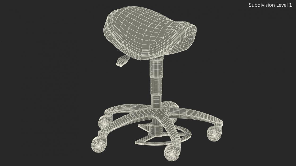 Dental Saddle Stool 3D model