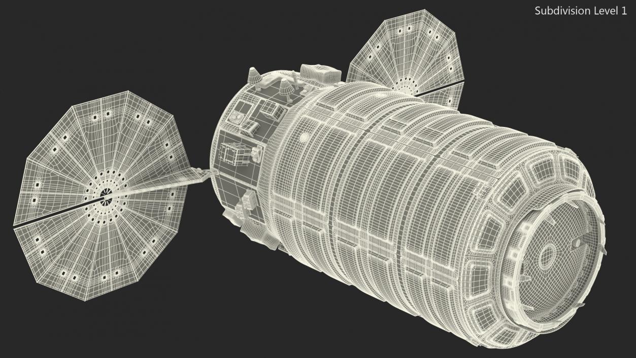 3D model ISS Module Cygnus Enhanced Configuration