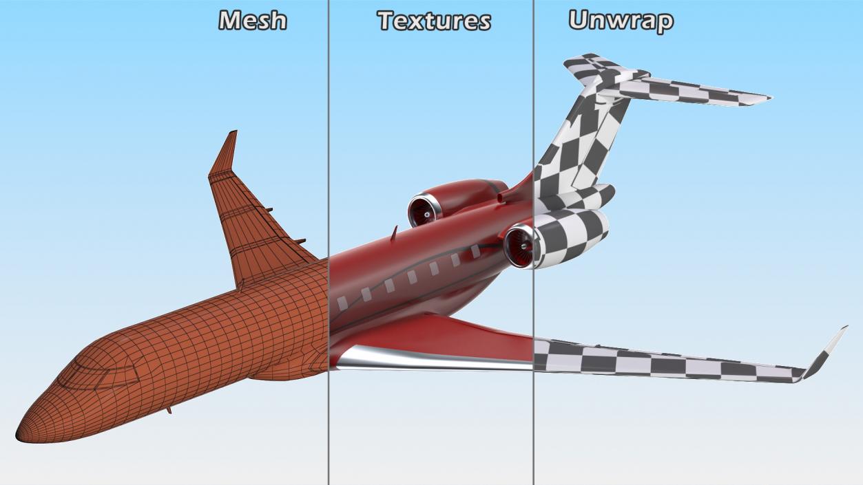 3D Business Jet Scale model