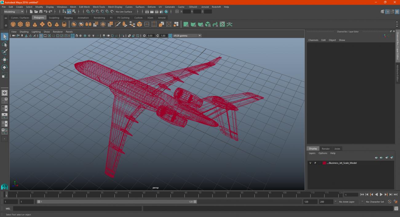 3D Business Jet Scale model