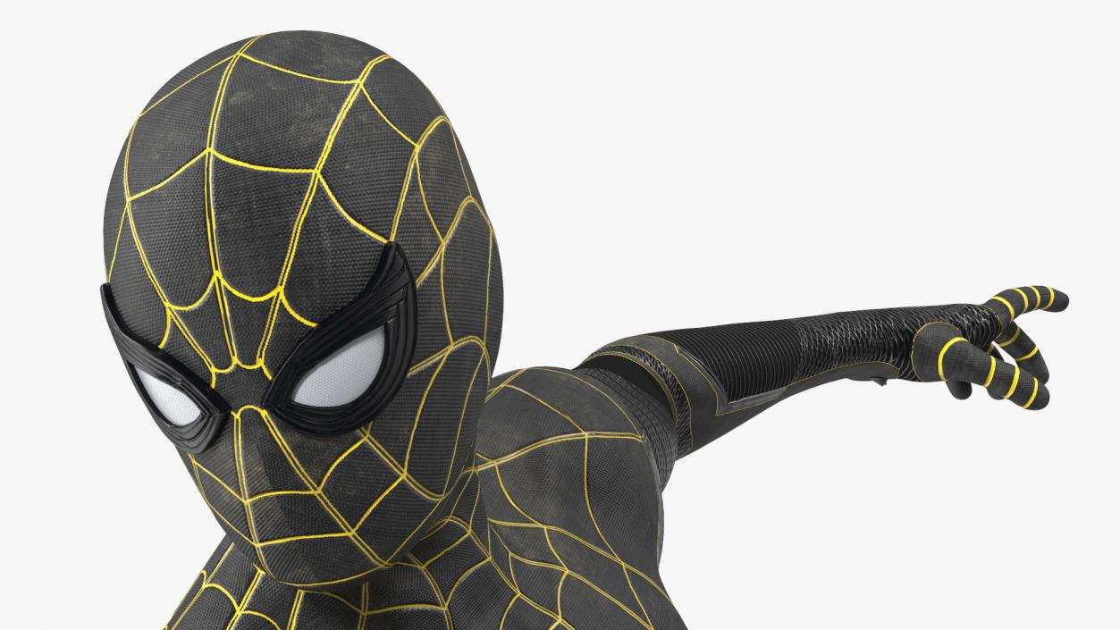 3D Spiderman Black Suit Shoots Web