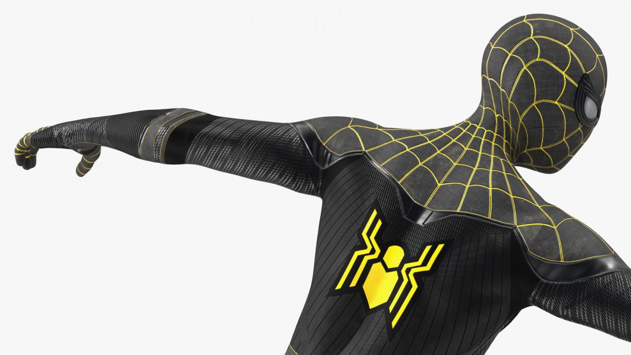 3D Spiderman Black Suit Shoots Web