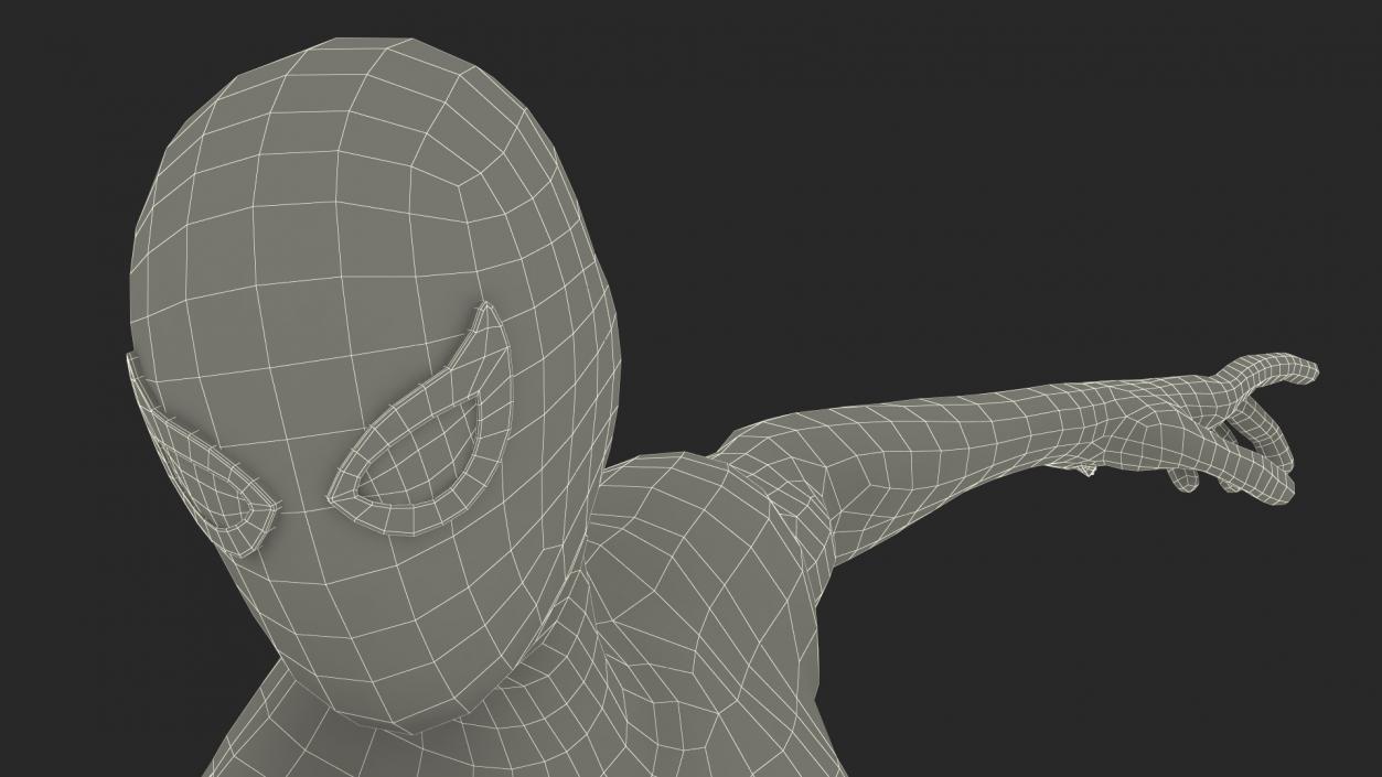 3D Spiderman Black Suit Shoots Web