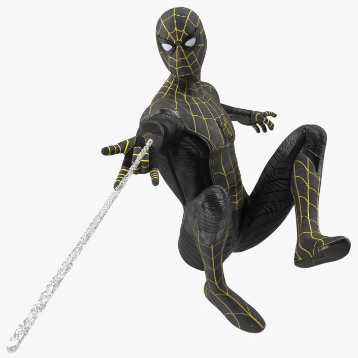 3D Spiderman Black Suit Shoots Web