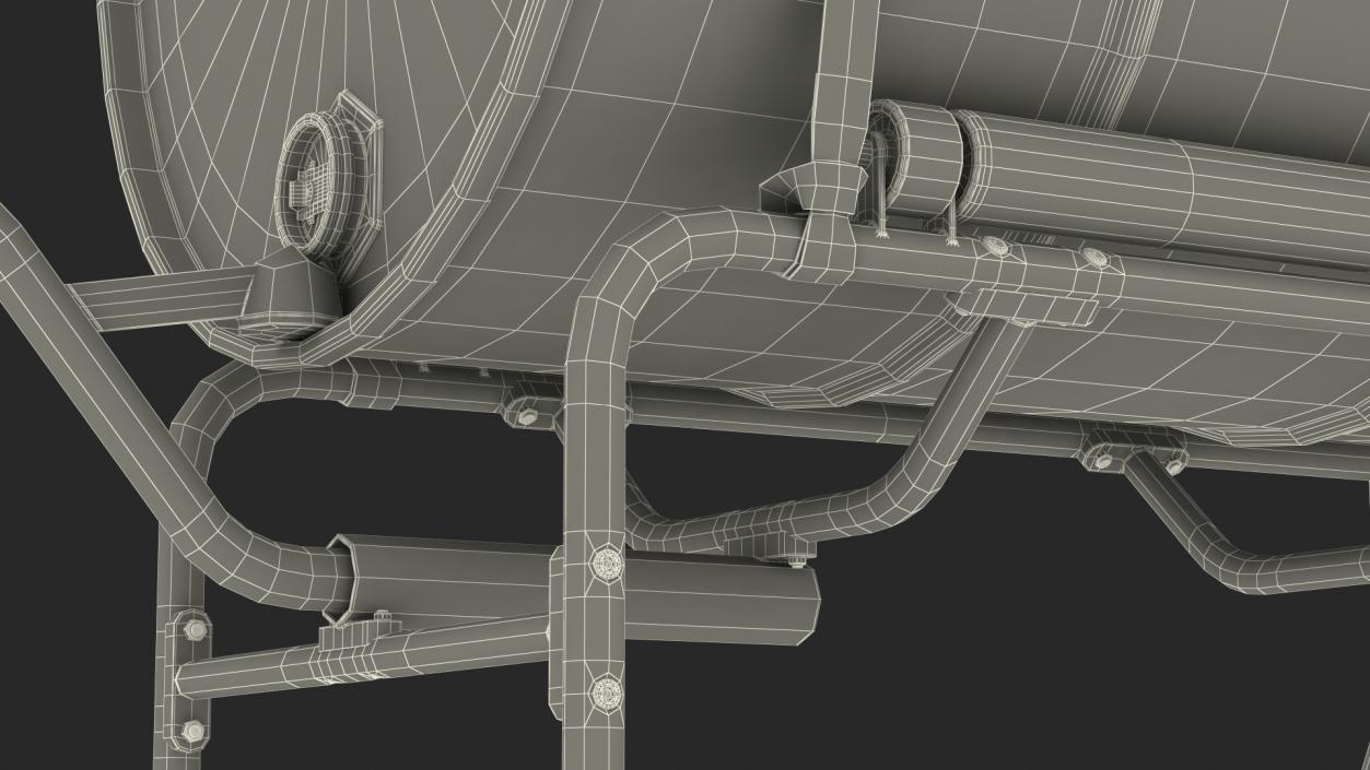 3D model Drum Cradle with NFPA 704 Drum