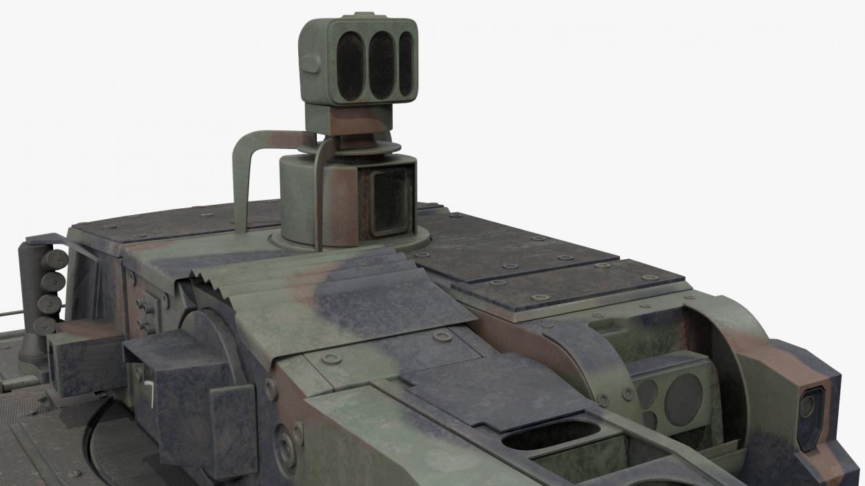 3D Puma German IFV Military Tank Green Dirty Rigged model