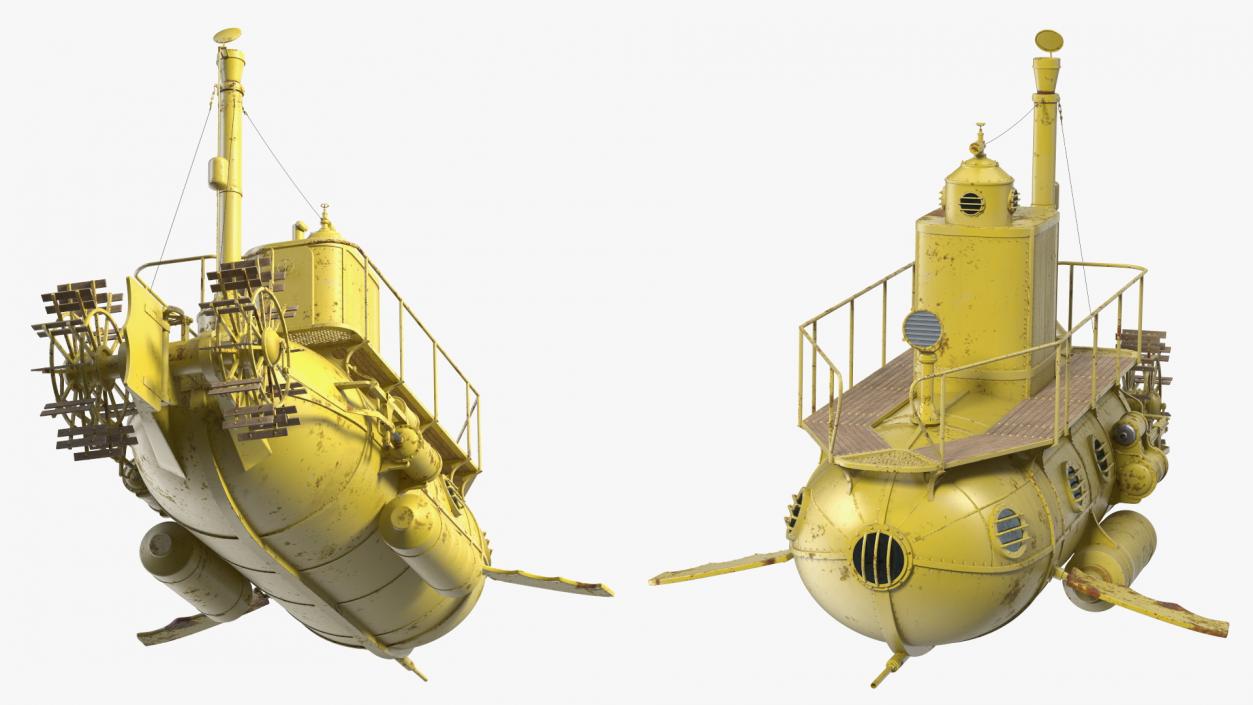 3D model Old Yellow Submarine